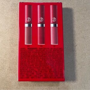 NWT Giorgio Armani Lip Maestro Trio Set 202 400 514 Velvet Liquid Lipstick